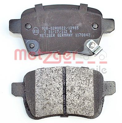 METZGER 1170842 Bremsbelagsatz, Scheibenbremse